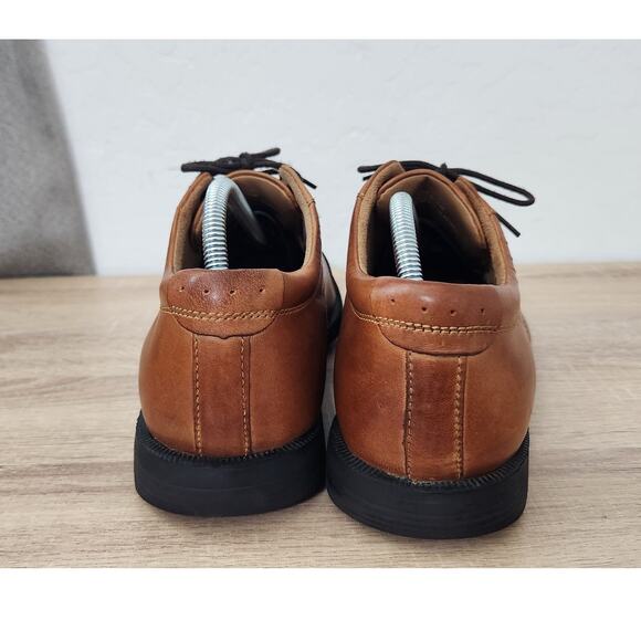 Nunn Bush Men's Dress Shoes Size 9.5 Brown Leather Cap Toe Oxford Comfort Gel - Picture 3 of 11